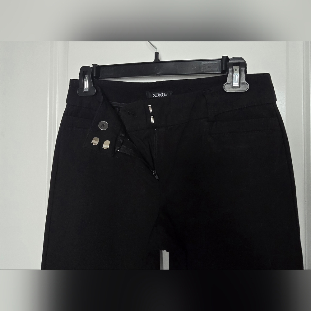XOXO Black Dress‎ Pants Slacks 5/6 Straight Leg - Picture 4 of 7
